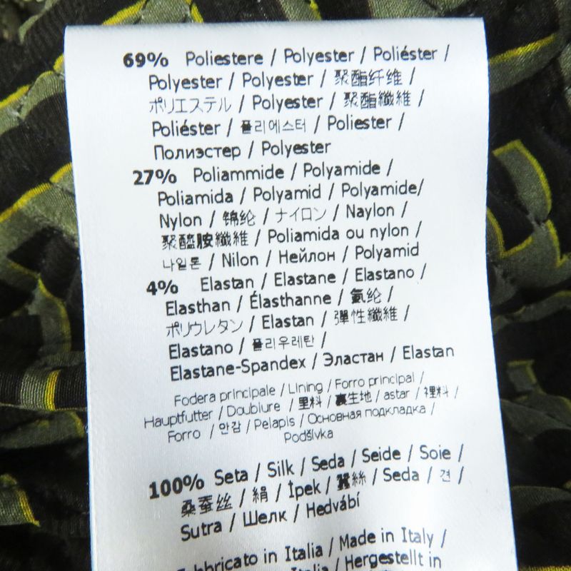 Fendace Fendi Versace 22SS Fj7258 Silk FF Logo Baroque Pattern Blouson Blackish