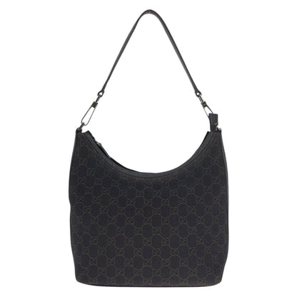 Gucci Hobo Brown Dark Silver GG Canvas Leather