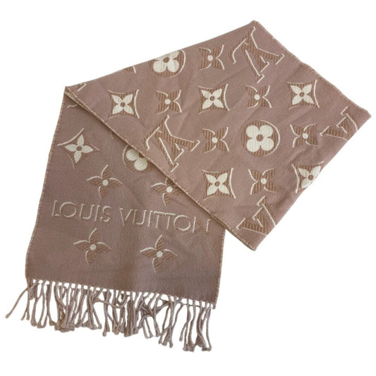 Louis Vuitton Fringe LV Essential Shine Muffler Pink Scarf