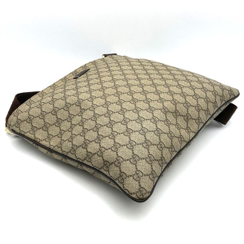 Gucci 201446 Shoulder Bag Brown GG Supreme Canvas Women's High Brand