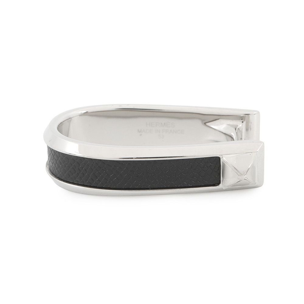 Hermes Ring Joquette Double Black Silver 53