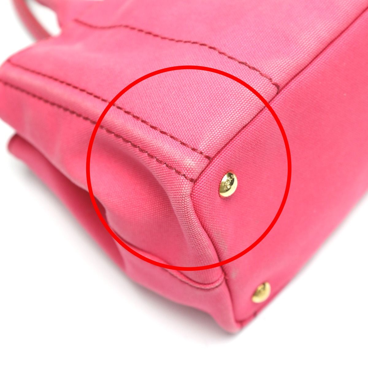 Prada 1 Bg439 Canapa Handbag Mini Tote Bag Pink