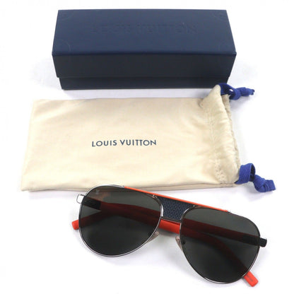 Louis Vuitton Pacific Pilot Eyewear Sunglasses Silver Orange Damier — view 2