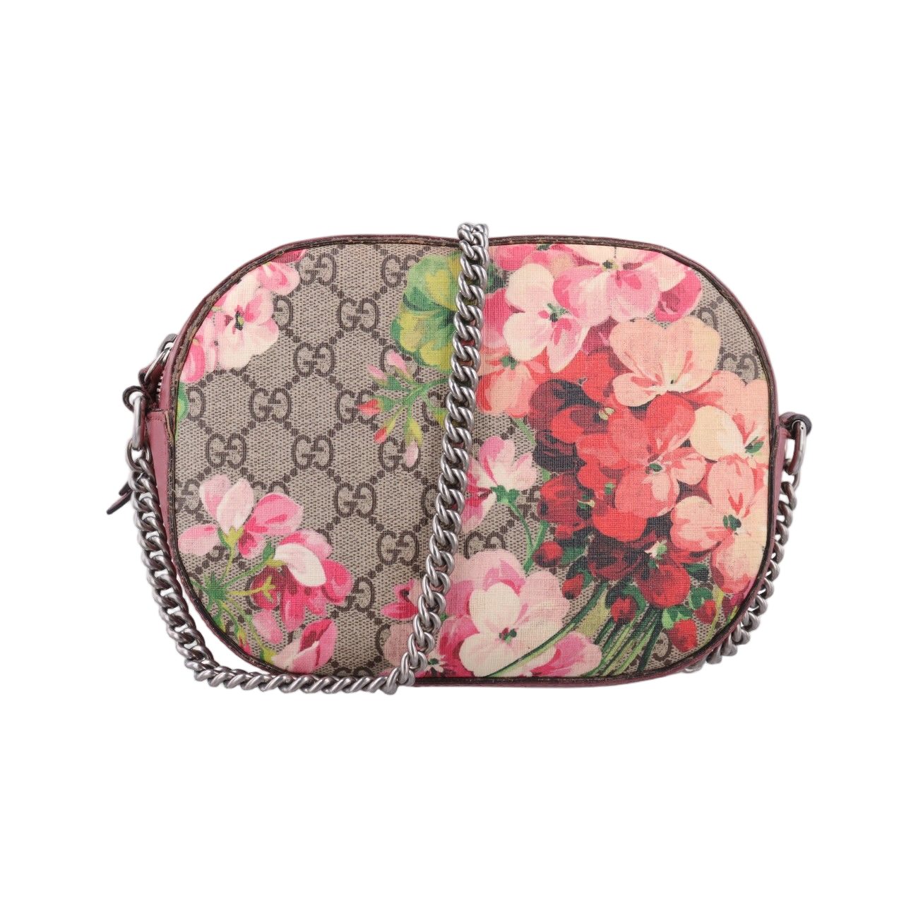 Gucci GG Supreme Blue Mus Multicolor Canvas Leather Messenger