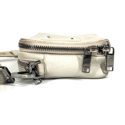 DIOR Shoulder Bag Logo Leather Ivory