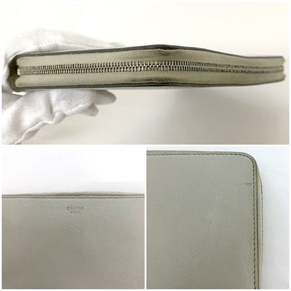 Celine Round Zipper Long Wallet Large Zip Multi Function