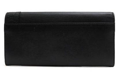 Gucci Long Wallet Women Leather Genuine Black 256434 Mistral Ggshape Pressed