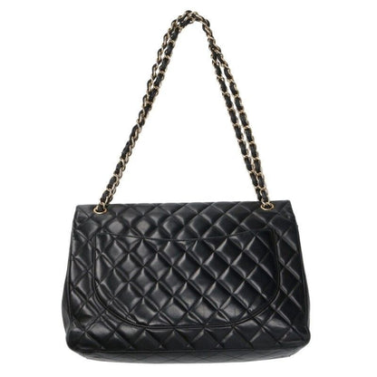 Chanel Deca Matelasse 34 Lambskin Single Flap Chain Shoulder Bag Women 34