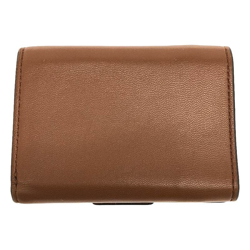 Fendi - Micro Tri-fold Wallet Leather Compact Wallet Purse - Brown - Women