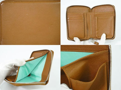Authentic Tiffany & Co Tiffany & Co Round Zipper Fold Wallet Compact Wallet
