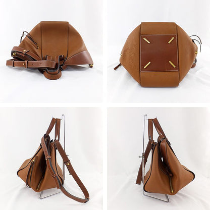 Loewe Hammock Small Handbag Shoulder - 2WAY Leather Brown Gold