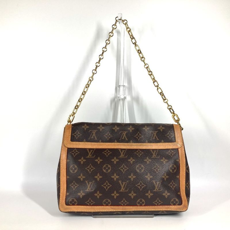 Louis Vuitton Shoulder Bag Dauphine Soft GM M47149 Monogram Canvas Brown