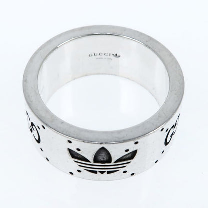Gucci Adidas Collaboration Ring Engraving Wide Trefoil 17 Ag925 Jewelry