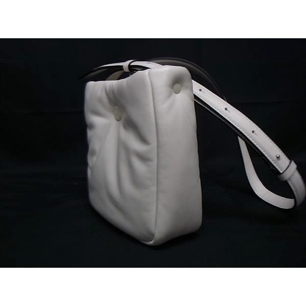 Moncler Leather Crossbody Shoulder Bag Ivory — view 3
