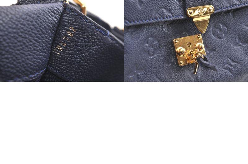 Louis Vuitton Monogram Empreinte Fascinante Shoulder Bag M94225 Navy 3399n