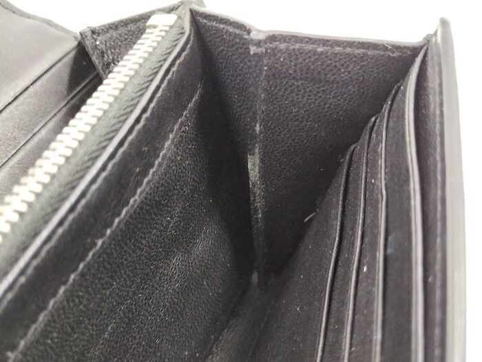 Yves Saint Laurent Bifold Long Wallet Leather Black 414567