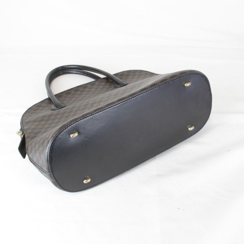 Celine Macadam Patterned Handbag Pvc/leather Black