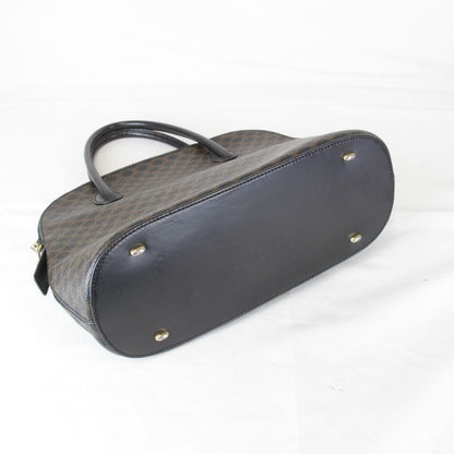 Celine Macadam Patterned Handbag Pvc/leather Black