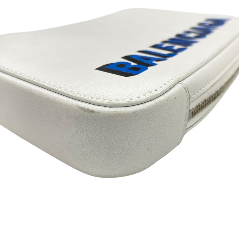 Em10009 Balenciaga Shoulder Bag Phone Shoulder Cache Zip Phone Holder White