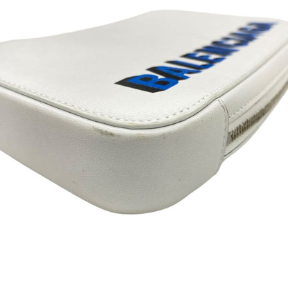 Em10009 Balenciaga Shoulder Bag Phone Shoulder Cache Zip Phone Holder White
