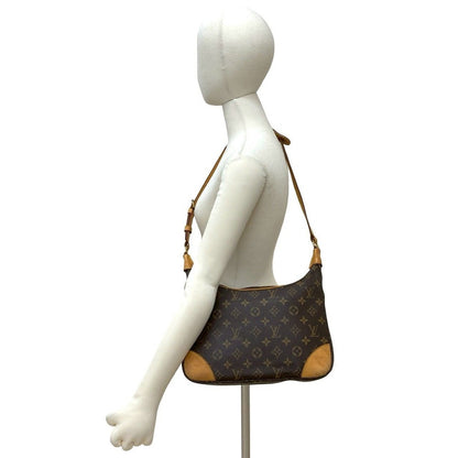 Louis Vuitton Vintage Boulogne Monogram Leather Shoulder Bag Pochette Brown — view 2