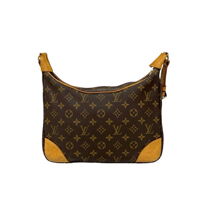 Louis Vuitton Vintage Boulogne Monogram Leather Shoulder Bag Pochette Brown — view 3