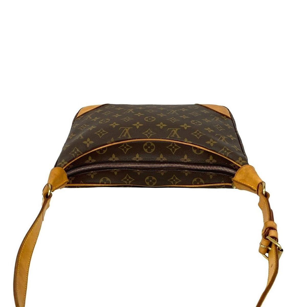 Louis Vuitton Vintage Boulogne Monogram Leather Shoulder Bag Pochette Brown — view 4