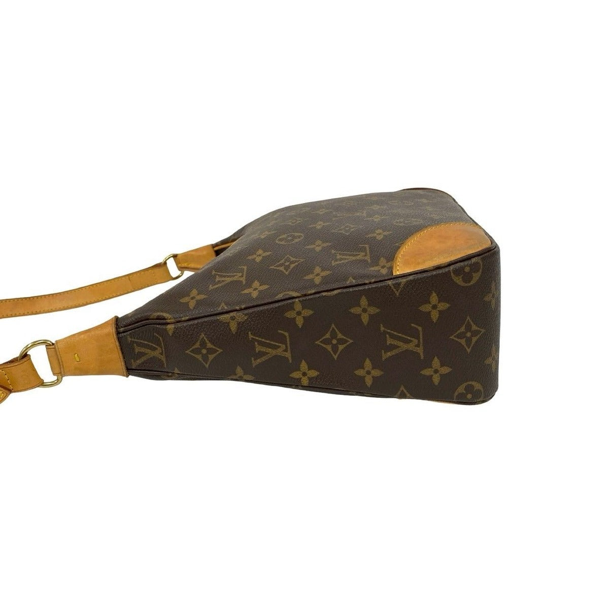 Louis Vuitton Vintage Boulogne Monogram Leather Shoulder Bag Pochette Brown — view 5