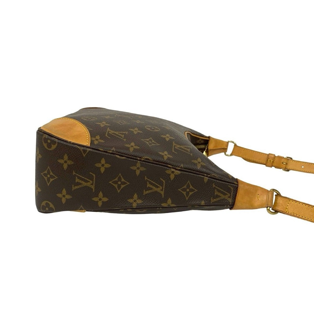 Louis Vuitton Vintage Boulogne Monogram Leather Shoulder Bag Pochette Brown — view 6