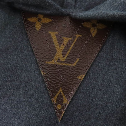 Louis Vuitton 20AW Cotton Monogram Sleeveless Hoodie Top Dark Grey S Made In