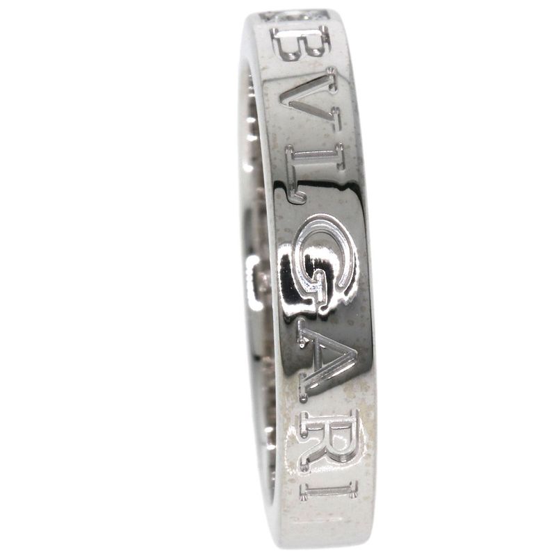 Bvlgari Bulgari Double Logo Diamond Ring And Ring 18K White Gold Ladies
