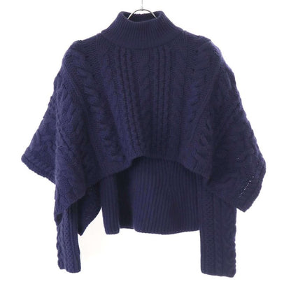 Hermes 21aw Pull Ml Esprit Cape Mohair Blend Cashmere Cape Knit Sweater