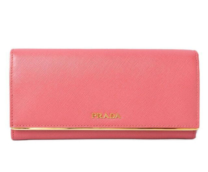 Prada Wallet Prada Long Wallet 1m1132 Saffiano Metal Saffiano Peonia