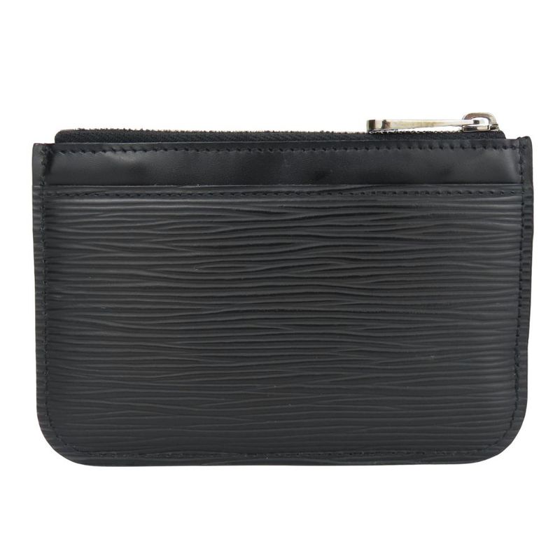 Louis Vuitton Coin Case Pochette Cles M66602 Epi Leather Noir Black Silver