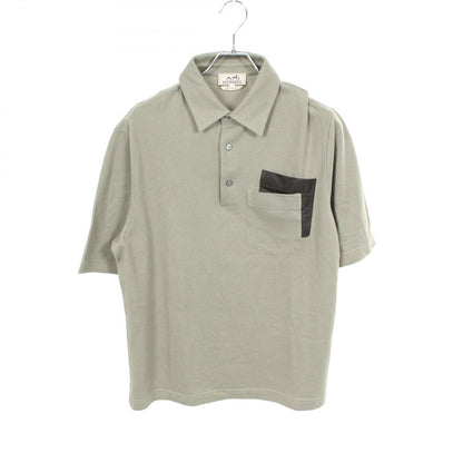 Hermes Polo Shirt Khaki Cotton Cashmere