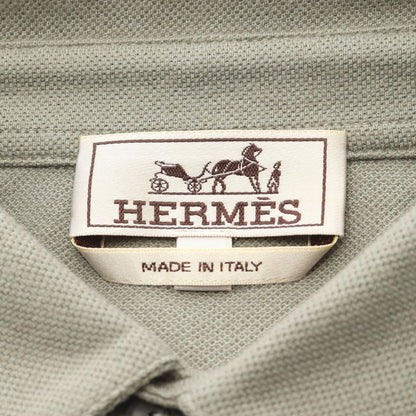 Hermes Polo Shirt Khaki Cotton Cashmere — view 3