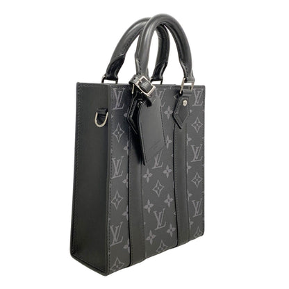 Louis Vuitton Handbag Monogram Eclipse Sac Plat Mini Black — view 2