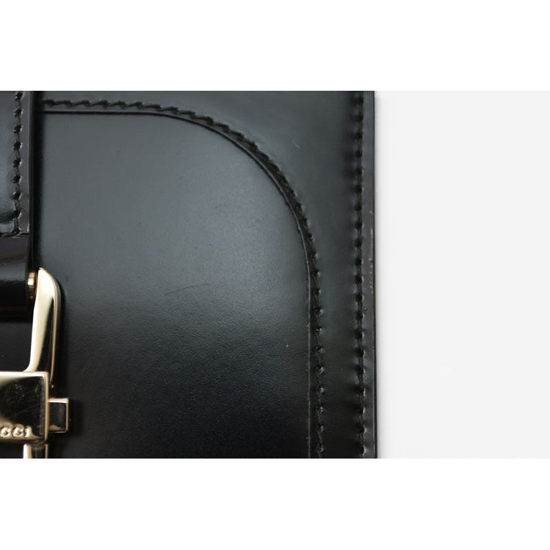 Gucci Wallet Vintage Folding Enamel Black — view 12