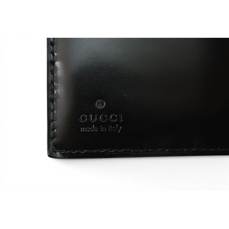 Gucci Wallet Vintage Folding Enamel Black — view 16