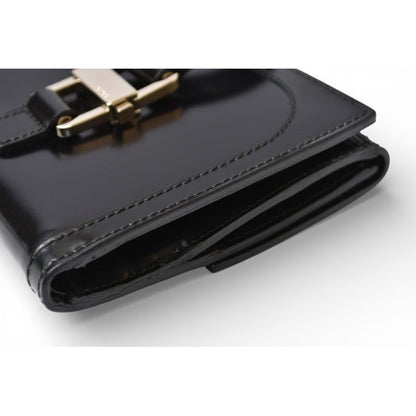 Gucci Wallet Vintage Folding Enamel Black — view 5