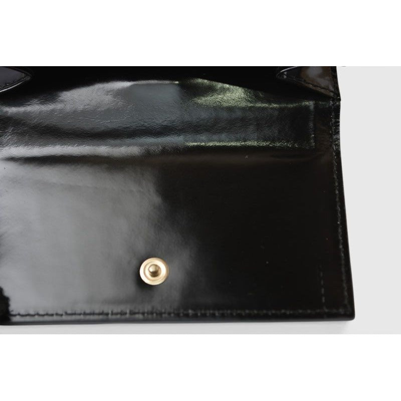 Gucci Wallet Vintage Folding Enamel Black — view 10