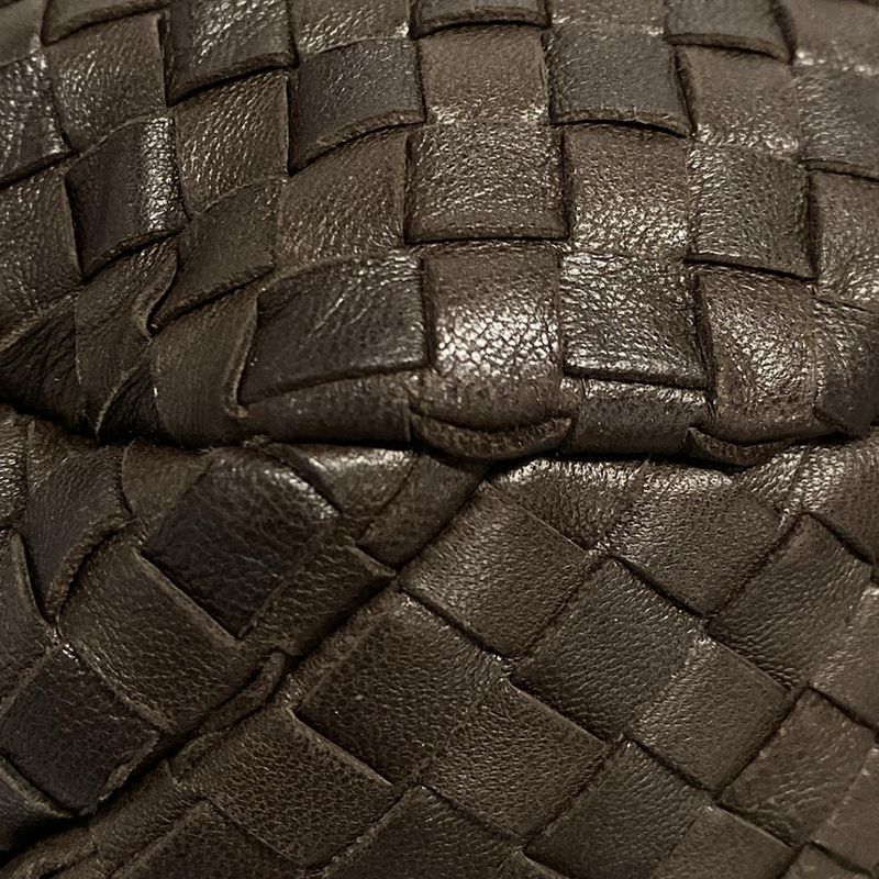Bottega Veneta Intrecciato Tote Bag 125787 Dark Brown Leather