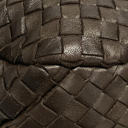 Bottega Veneta Intrecciato Tote Bag 125787 Dark Brown Leather