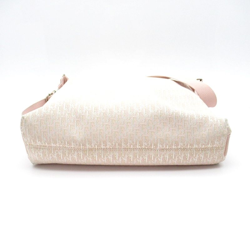 Dior Street Chic Messenger Bag Canvas Women Shoulder Bag Pink Excellent