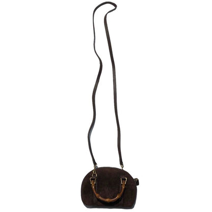 Gucci Old Gucci 2way Mini Suede Bamboo Shoulder Bag Mini Suede Bamboo Shoulder