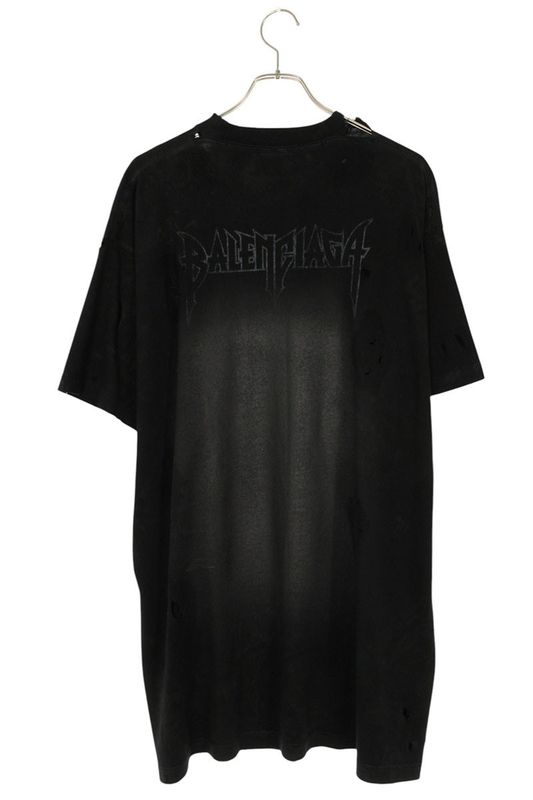 Balenciaga 23SS 739028 Tove4 Paris Moon Used Oversized T-shirt Men 1