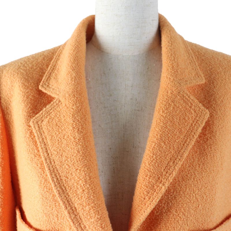 CHANEL Vintage 96P P06565v04632 Wool Nylon Coco Mark Button Tweed Tailored