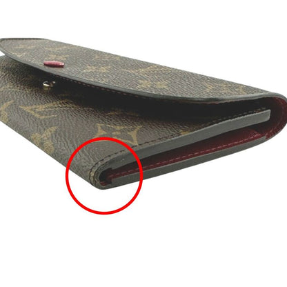 Louis Vuitton M60697 Monogram Fuchsia Portefeuille Emilie Long Wallet Louis