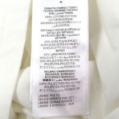 Gucci 768441 Webline Logo Embroidery Cotton Jersey Long Sleeve T-shirt White M