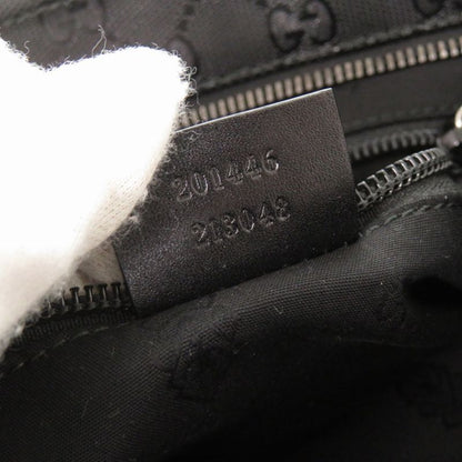 Gucci GG Imprime 201446 PVC Leather Black Shoulder Bag Black 1327 Gucci